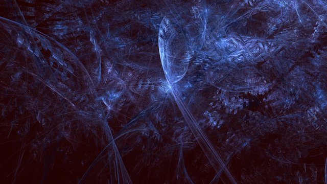 Spaceartige Hintergrundgrafik - schwarz und leuchtendes Blau