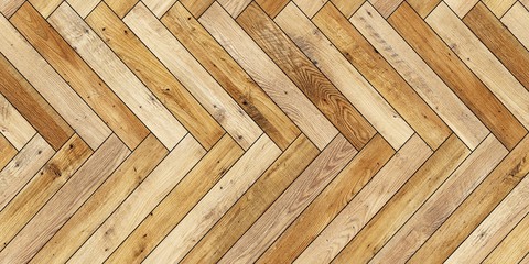 Seamless wood parquet texture horizontal herringbone light brown