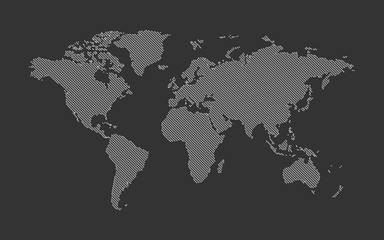 Fototapeta na wymiar dotted world map
