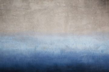 Old wall surface in two tone color with blue and grey.