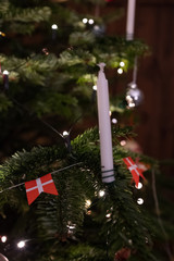 Candle on Danish Christmas Tree