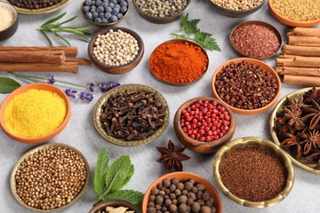 Obraz na płótnie Canvas Spices and herbs.