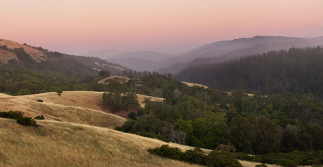 Peaceful Dusk in this Hills and Mountains of Central California