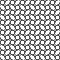 Abstract seamless pattern. Tangled round lines geometric pattern.