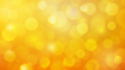 Abstract rectangular horizontal sunny autumn yellow orange vector background, blurred background with bokeh