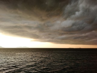 Storm clouds gathering over the Adriatic sea, Vlora, Albania