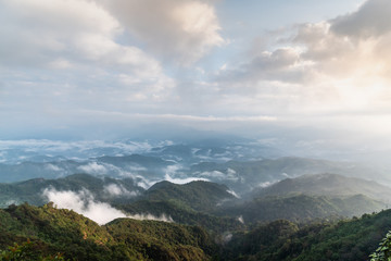 Mountain peaks sunlight landscape