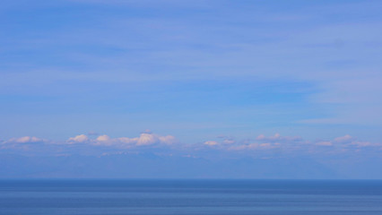 Fototapeta premium Beautiful view of Lake Baikal Olkhon Island in a sunny day, Irkutsk Russia