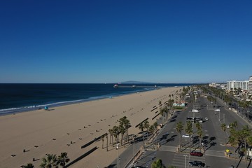 huntington beach from above