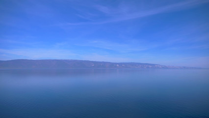 Fototapeta premium Beautiful view of Lake Baikal Olkhon Island in a sunny day, Irkutsk Russia.