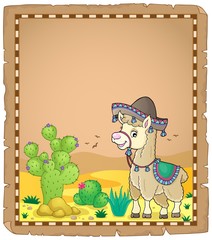 Llama in sombrero theme parchment 1