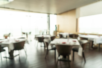 Fototapeta na wymiar Abstract blur and defocused breakfast buffet at hotel restaurant interior