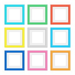 Set of colored frames.
