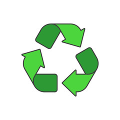 Obraz premium Vector recycle icon.