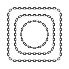 Black chain frame template.