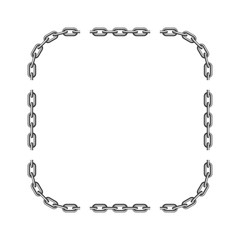 Black chain frame.