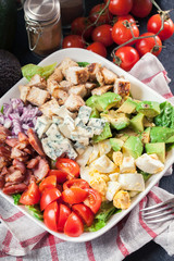 Healthy cobb salad with chicken