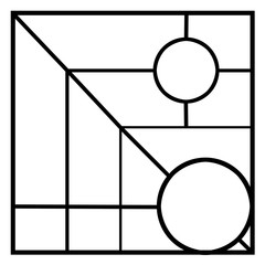 geometric abstract on white background  