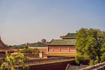 Ancient royal palaces of the Forbidden City in Beijing,China