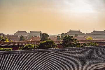 Ancient royal palaces of the Forbidden City in Beijing,China