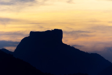 silhouette of Pedra da Gávea