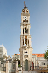 Fototapeta premium Dormition of the Virgin Mary Church in Pyrgi of Chios, Greece