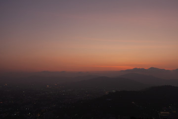 Sunset in the hills
