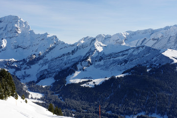 Sommets alpins depuis Villars