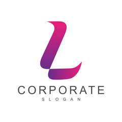 simple letter l vector logo design