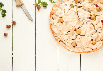 Stachelbeer Baiser Kuchen Torte 