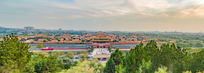 Ancient royal palaces of the Forbidden City in Beijing,China