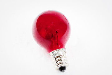 The light bulb on white background