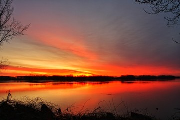 Obraz premium River sunrise