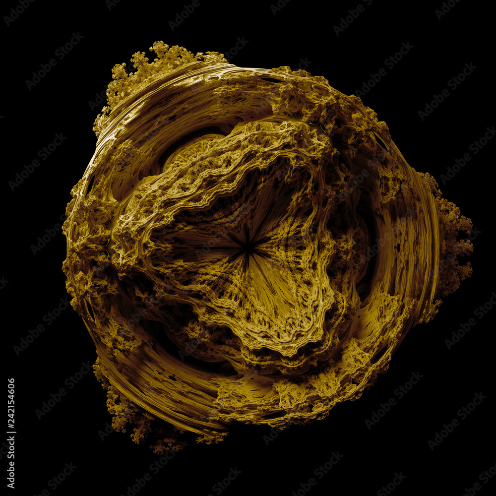 Poster 3d abstract background. mandelbrot fractal in 3d space with a lot of details. complex shape. perfect