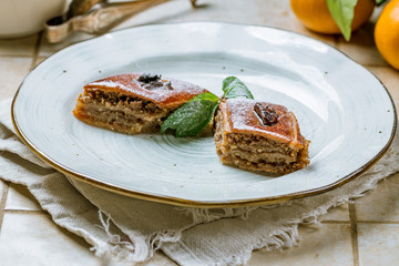 Traditional arabic dessert Baklava