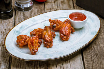 chicken wings in barbecue sauce