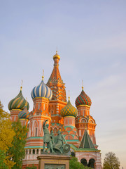 Fototapeta na wymiar St. Basil's Cathedral in Red Square Moscow Kremlin, Russia