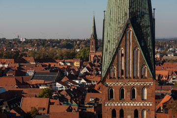 Lueneburg old city skyline