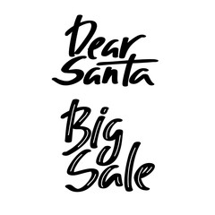Fototapeta premium Holiday sale, Christmas discount, new year special offer - great handdrawn lettering for markets, shops and shopping centres.
