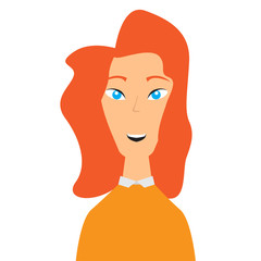 Isolated woman avatar portrait. Vector illustration design