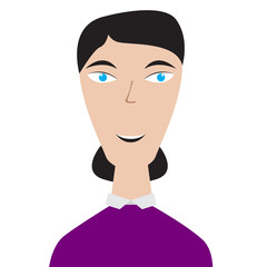 Isolated woman avatar portrait. Vector illustration design
