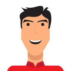 Isolated male avatar portrait. Vector illustration design