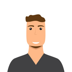 Isolated male avatar portrait. Vector illustration design
