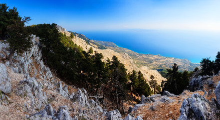 Top view of the mount Aenos (or Ainos)