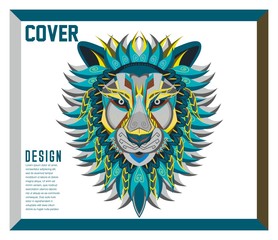Colorful Lion Vector Illustration - Vector