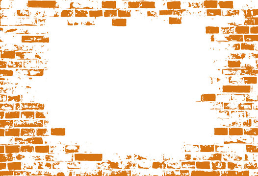 vector of grunge brick wall with blank copyspace