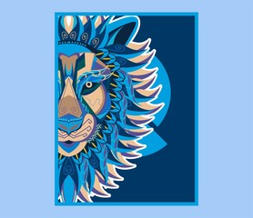 Original vector illustration of a Lion