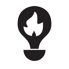 isolated abstract lightbulb concept. Vector illustration design