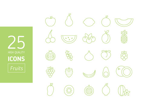 Set de iconos de frutas (Alta calidad)