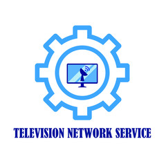 Television network service , logo type
